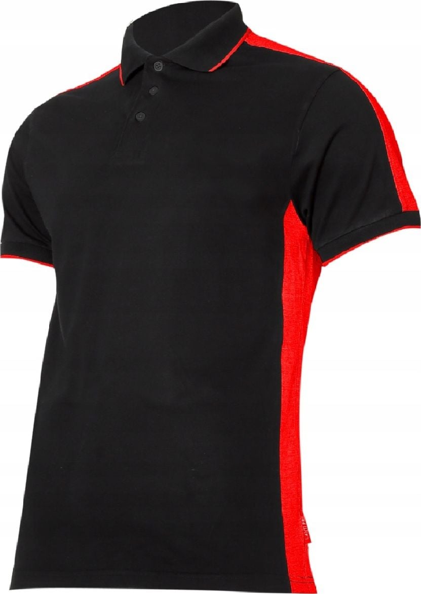 Tricou bumbac Polo Lahti Pro, marimea L, negru/rosu