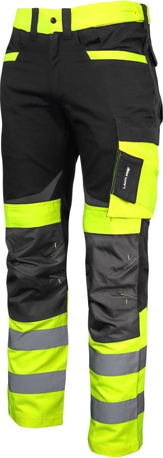 Lahti Pro Pantaloni de înaltă vizibilitate, negru și galben, mărime. M (L4051102)