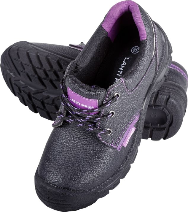 Lahti Pro Pantofi de lucru din piele pentru femei negru și violet mărimea 40 (L3041340)