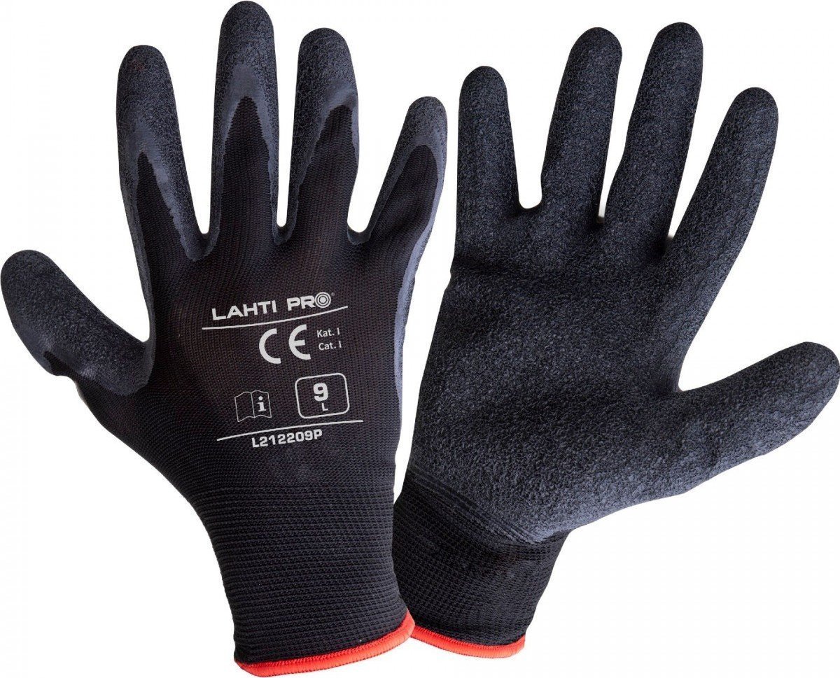 Lahti Pro MANUSI LATEX NEGRE L212207P, 12 PERECHI, `7`, CE, LAHTI