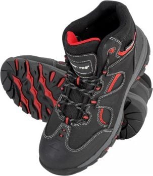 pantofi Nubuck negru și roșu 40 (L3011740)