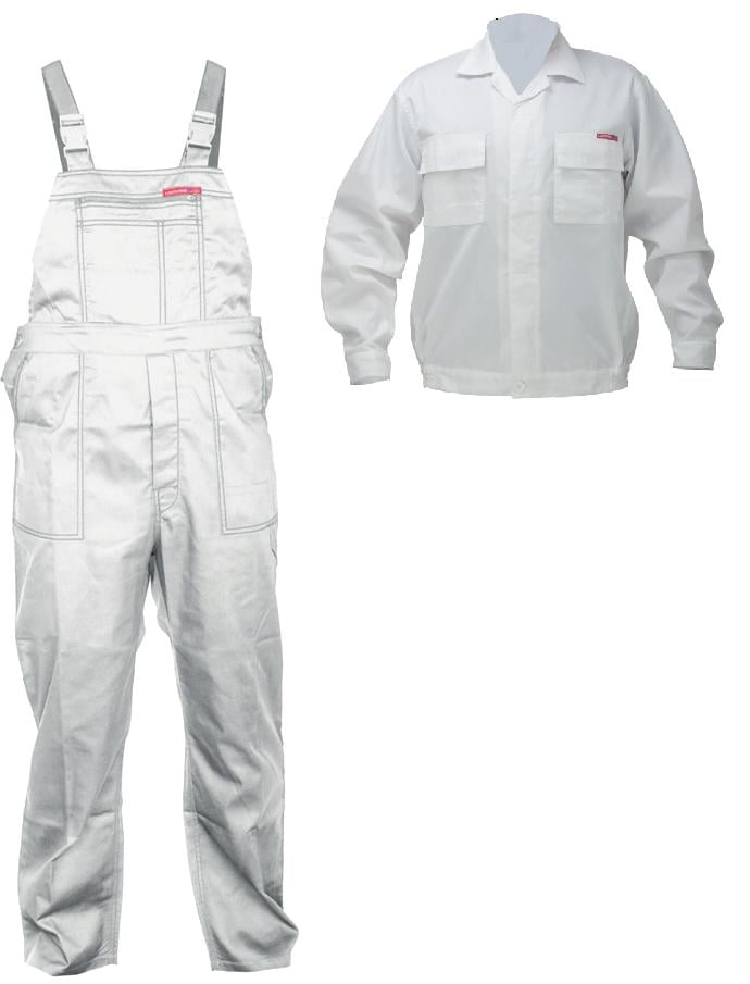 Lahti Pro Ubranie robocze bluza i spodnie białe r.M 170cm - LPQC70M
