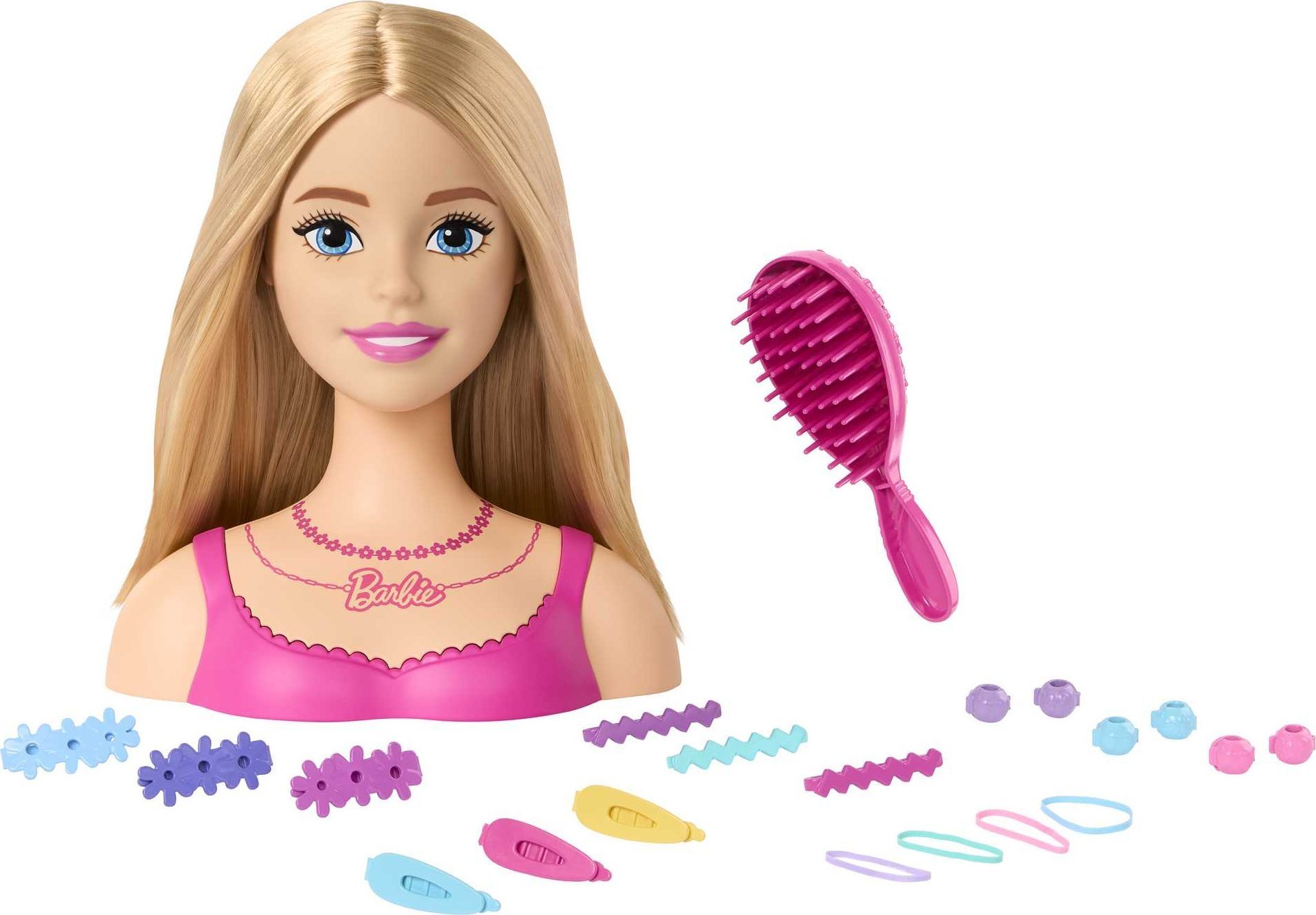 Lalka Barbie Mattel Głowa do stylizacji i akcesoria blond HMD88