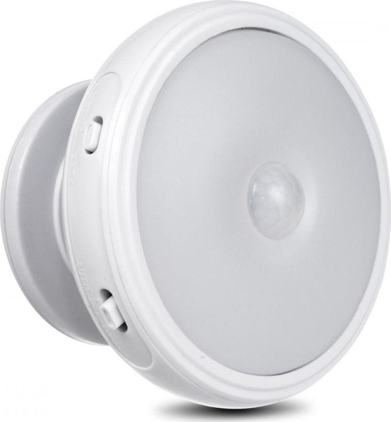 Lampa LED cu senzor de miscare PIR, senzor amurg si cu magnet MCE223, alb, 9 x 5.5 cm