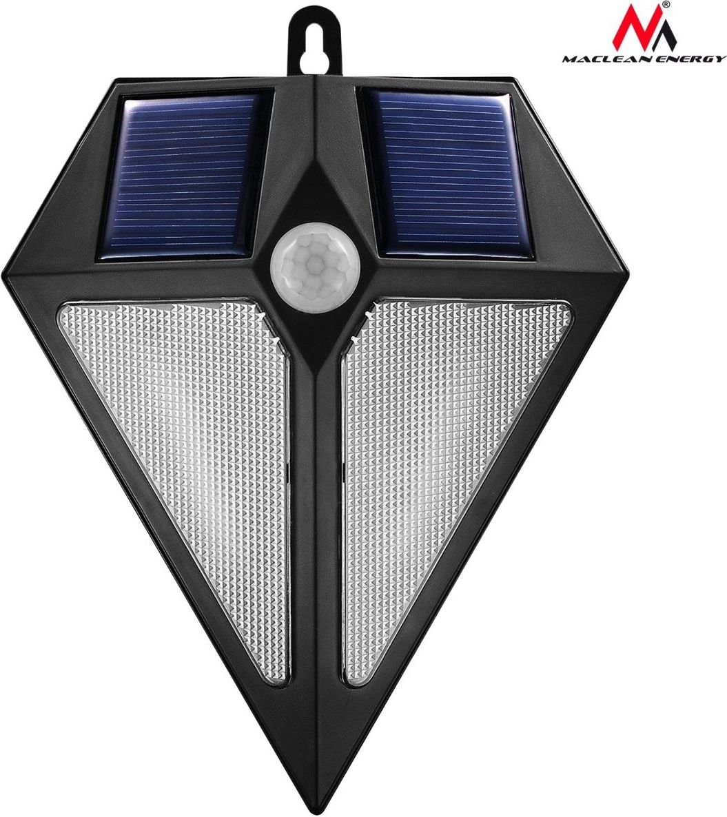 Lampa solara de perete 6 LED, senzor de miscare, MCE168, negru