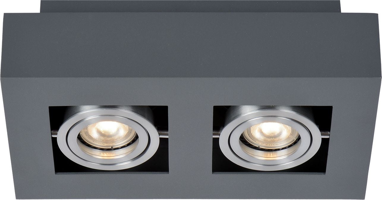 Lampa sufitowa Italux Oprawa natynkowa kostka czarna Italux Casemiro IT8002S2-BK/AL