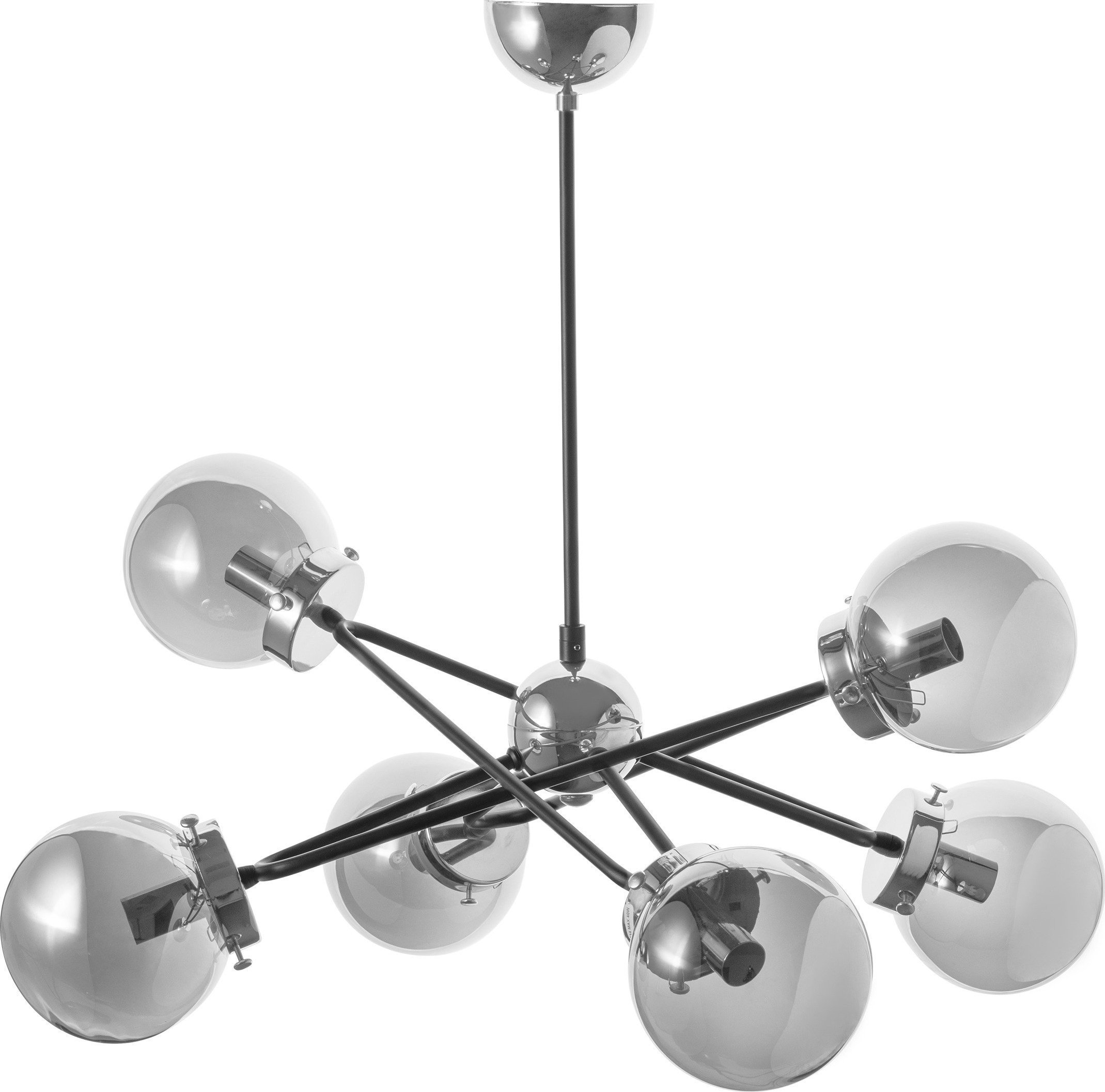 Lampă suspendată Orno GALAKSI 6P, lampă suspendată, E14 max. 6x 40W, crom
