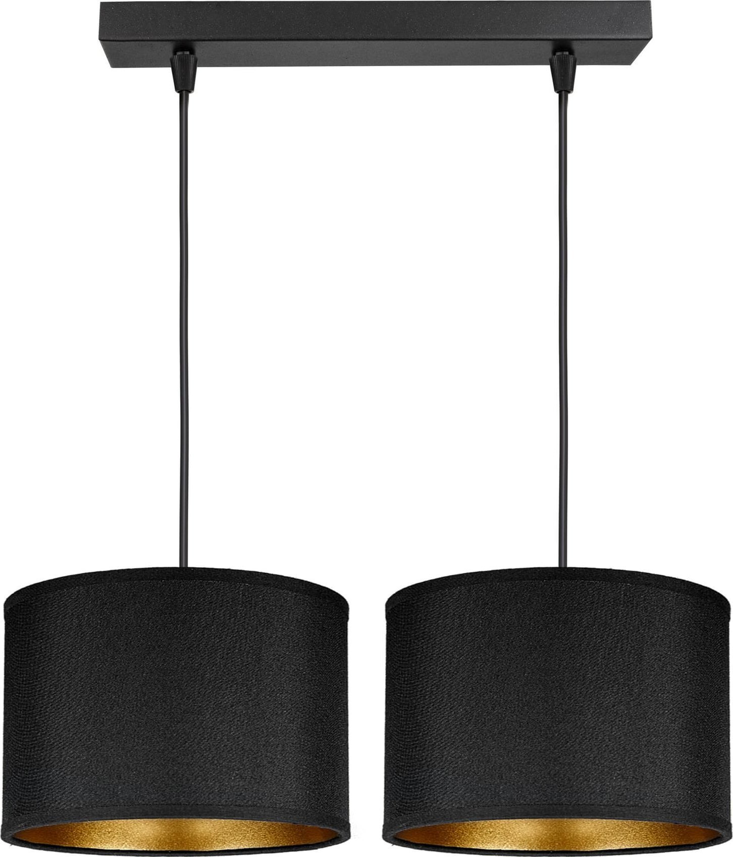 Lampă suspendată Orno KYLO 2P E27, lampă suspendată, max. 2x60W, negru, bandă