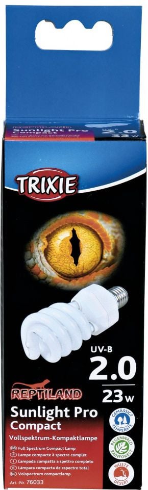 Lampa Trixie Sunlight Pro Compact 2.0 ø 60 × 152 mm 23 W Pentru Reptile 76033