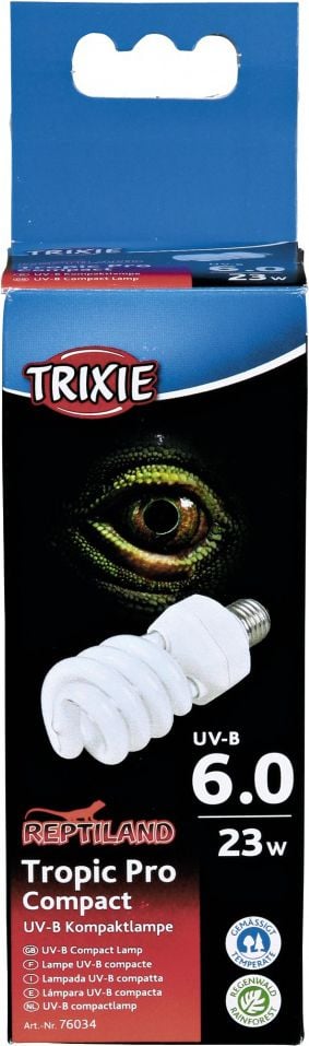 Lampa Trixie Tropic Pro Compact 6.0 ø 60 × 152 mm 23 W Pentru Reptile 76034