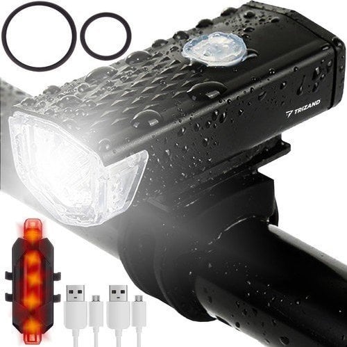 Lampa Trizand USB LED pentru bicicleta + lumina spate