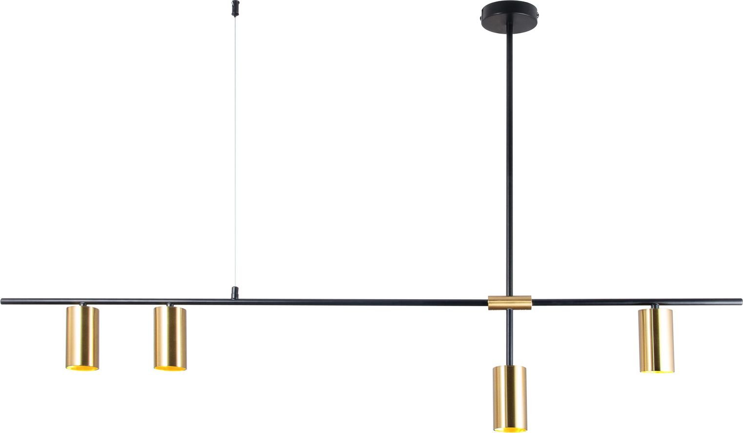 Lampă suspendată Italux Plafoniera modernă neagră Italux Belmonte PND-9152-4