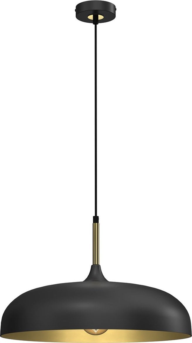 Lustra suspendabilă Milagro Pendul LINCOLN NEGRO/AURIU 1xE27 45 cm