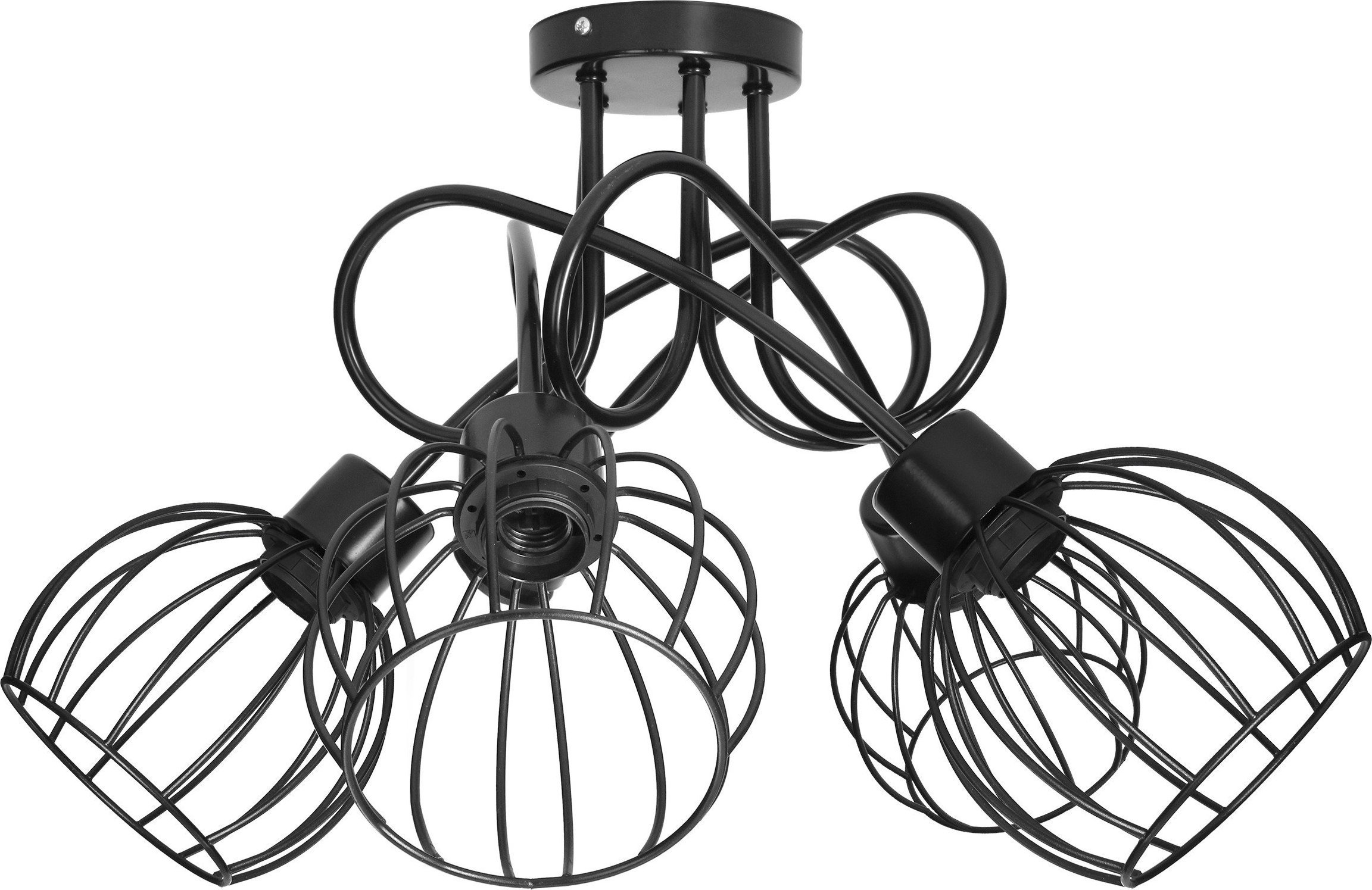 Lampă suspendată Orno MARBELLA lampă suspendată putere max. 5x60W, E27, negru
