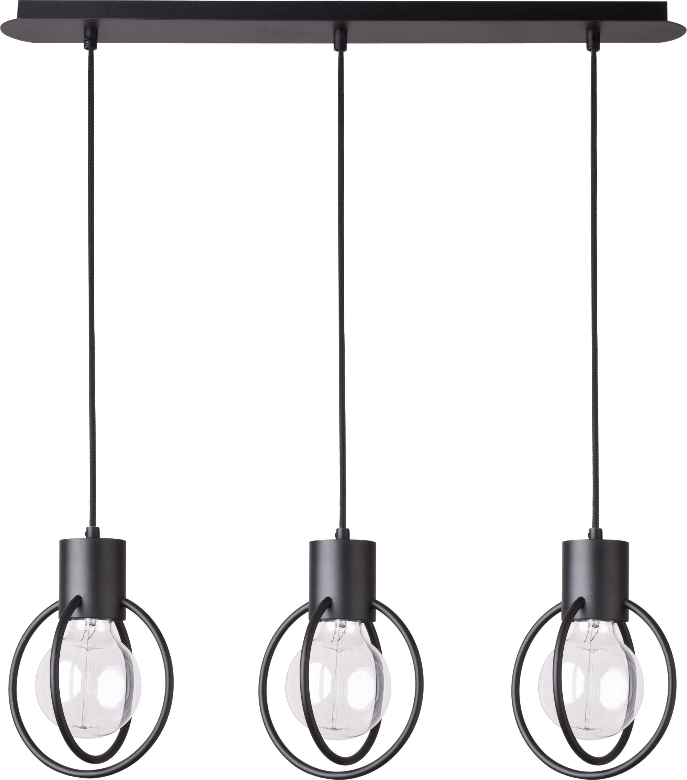 Lampă suspendată Sigma Aura industrial minimalistă neagră (31090)