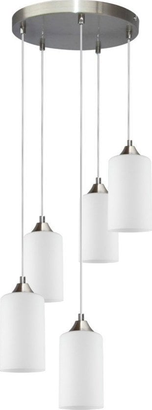 Lampa suspendata Topeshop Bosco Mix Lampa suspendata 5xE27 Max.60W PVC satinat/transparent/alb