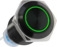 Blackline comutator 19mm verde (LAMP-SW1913L-H)