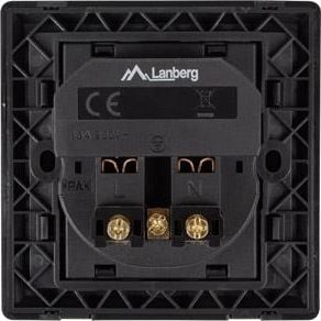 Lanberg Gniazdo podtynkowe Lanberg AC-WS01-USB2-E-B