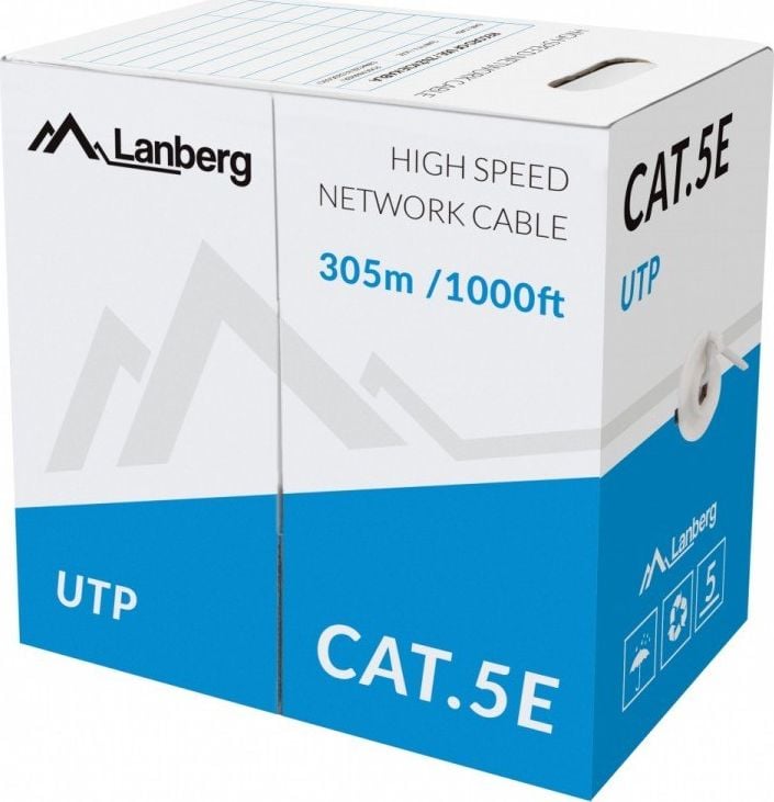 Lanberg Cablu LANBERG UTP Cat.5e WIRE CCA LCU5-10CC-0305-O Portocaliu