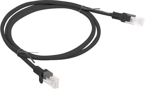 Lanberg Patchcord, Cat6, neecranat, 2m, negru (PCU6-10CC-0200-BK)