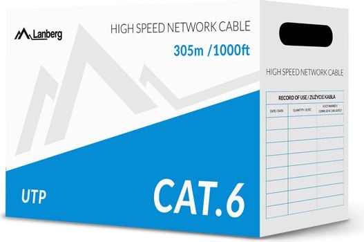 Cablu de conectare UTP CAT6 sarma 305m (LCU6-10CC-0305-S)