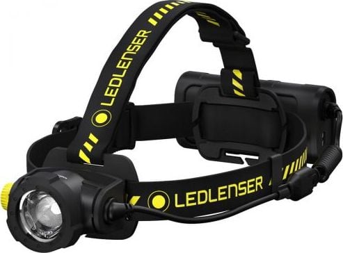 Lanterna frontala Led Lenser H15R fascicul cu ajustabil, acumulator inclus, reglarea intensitatii prin rotire