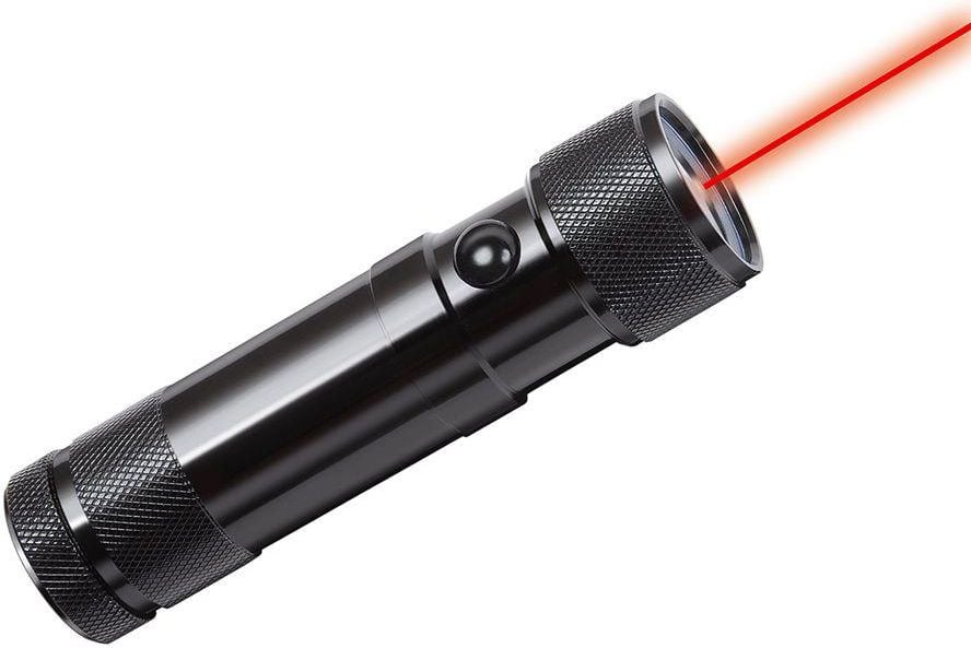 Lanterna LED Brennenstuhl Eco-LED, cu laser pointer 1 mW, 45 lm, 3x AAA, Metal
