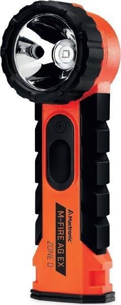 Lanternă MacTronic Lanternă de mână Angle, Mactronic M-FIRE AG, 323 lm, alimentată cu baterii (4x AA), set (baterii, clemă metalică, clemă din plastic), portocaliu, cutie