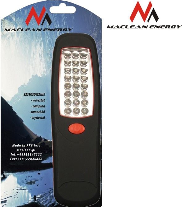 Lanterna magnetica 24 Led cu Carlig, Maclean Energy