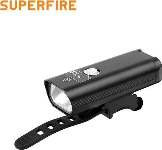 Lanterna pentru bicicleta, Superfire, GT-R1, 200 lm, USB, 3 Moduri, Raza 90 m, Baterie 1800 mah