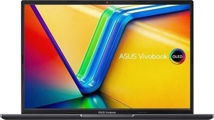 Laptop Asus Asus Vivobook 16 OLED M1405YA-KM048W India Negru, 14`, OLED, 2.8K, 90 Hz, 2880 x 1800 pixeli, Lucios, AMD Ryzen 7, 7730U,