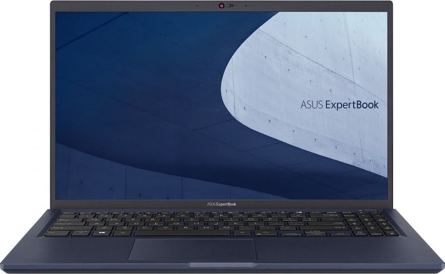 Laptopul Asus Notebook B1500CEAE-BQ1674RA cu procesor i3 1115g4, 8GB RAM, 256GB stocare, tastatura internationala si ecran de 15.6 inch.