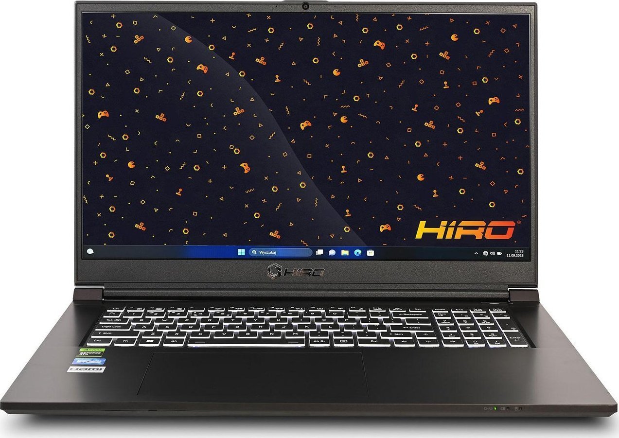 Laptop Hiro Laptop gamingowy HIRO K760 17,3&apos;&apos;, 144Hz, i7-13700H, RTX 4060 8GB, 16GB RAM, 1TB SSD M.2, Windows 11