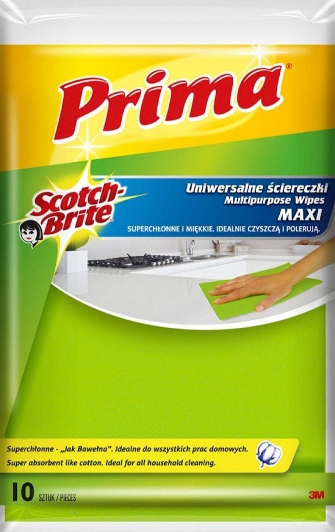 Lavete universale Prima cotton maxi 3M POLAND SP. Z O.O., 10 bucati, 36x49 cm