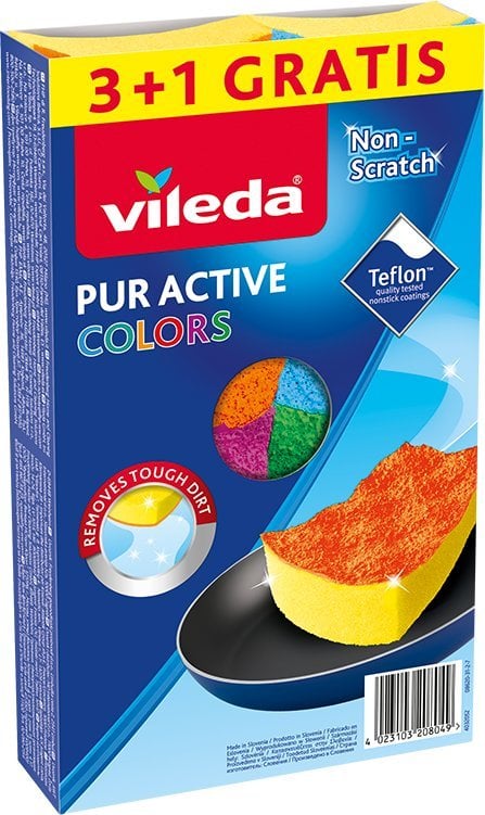 Lavete Vileda Vileda Pur Active Colors 4 buc.