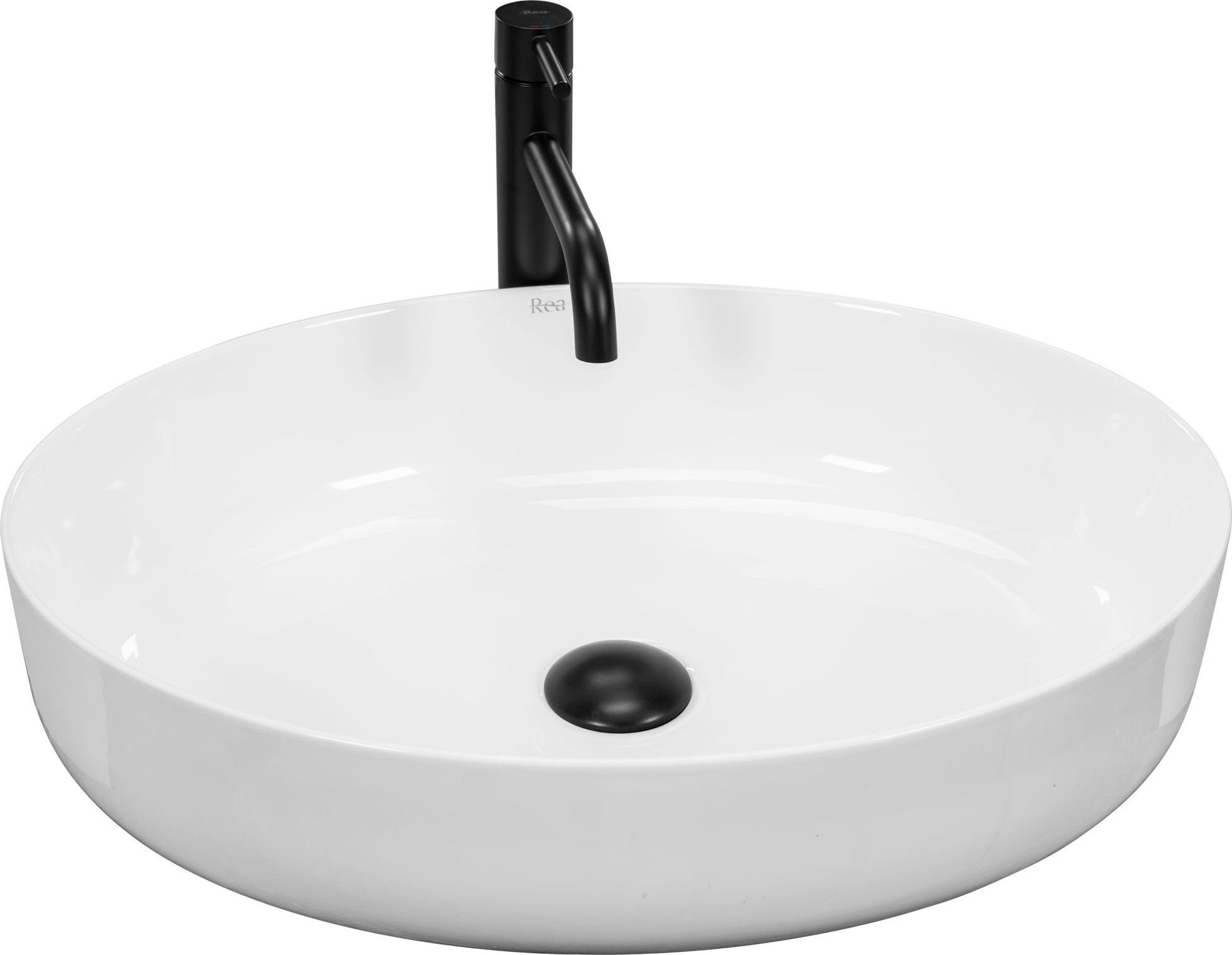 Lavoar Rea Queen White, Alb, 550x415 mm, montaj pe blat, ceramica sanitara