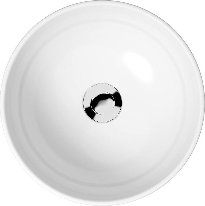 Chiuvete - Lavoar rotund Cersanit MODUO 35 K116-047, pentru blat, compatibil cu dulapuri/blaturi Moduo sau Crea, 35x15 cm, adancime 35 cm, Ceramic
