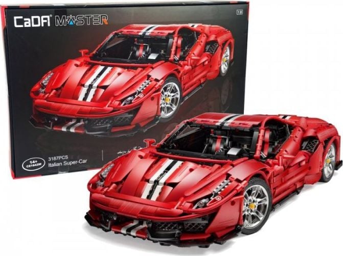 Lean Sport Construction Blocks Sports Car Red 3187 Elements