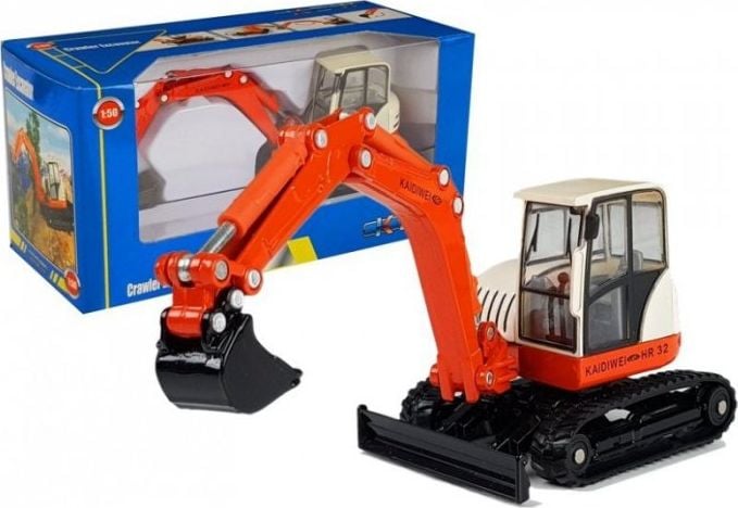 Excavator Lean Sport din metal cu braț mobil cu cupă 1:50