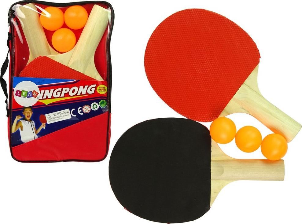 Lean Sport Palete Ping Pong Din Lemn Cu 3 Mingi