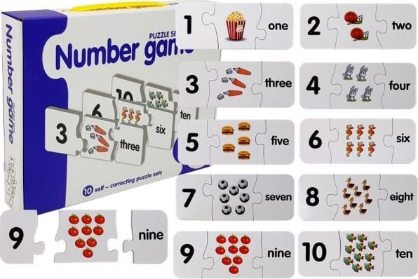 Lean Sport Puzzle Educativ Numere Matematică Engleză 10 Conexiuni