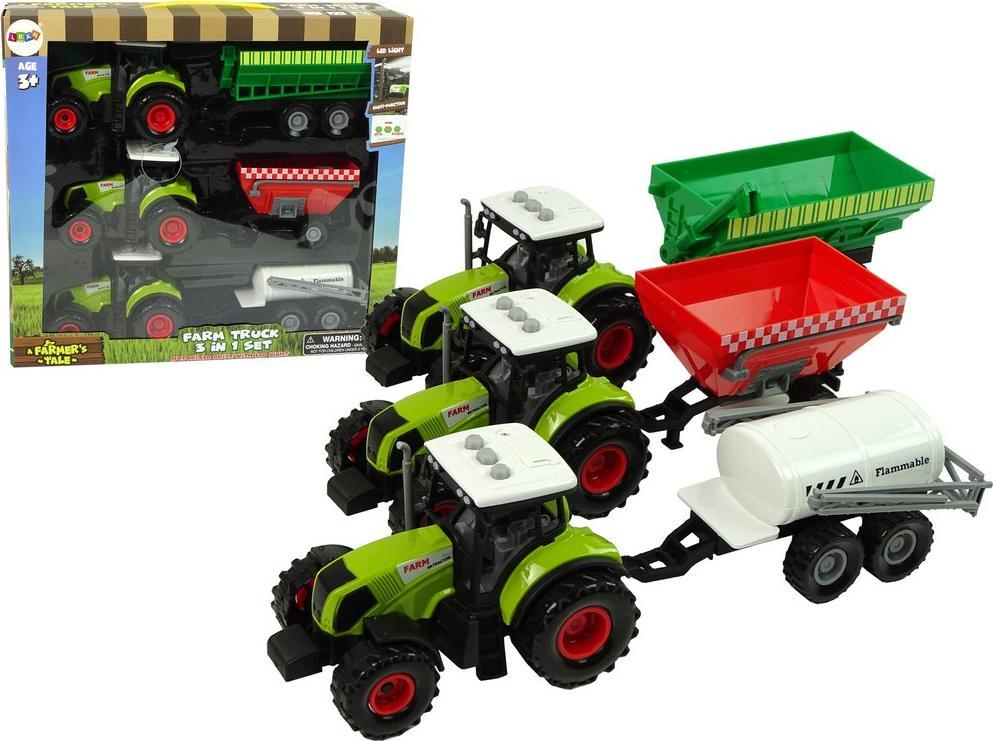 Lean Sport Set de trei tractoare Pulverizator semiremorcă Tractor agricol