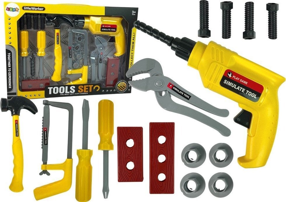 LeanToys DIY Kit Drill Hammer Surubelnite