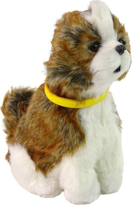 LeanToys Interactive Shitzu Dog Plush Dog Barks Tail Waggles