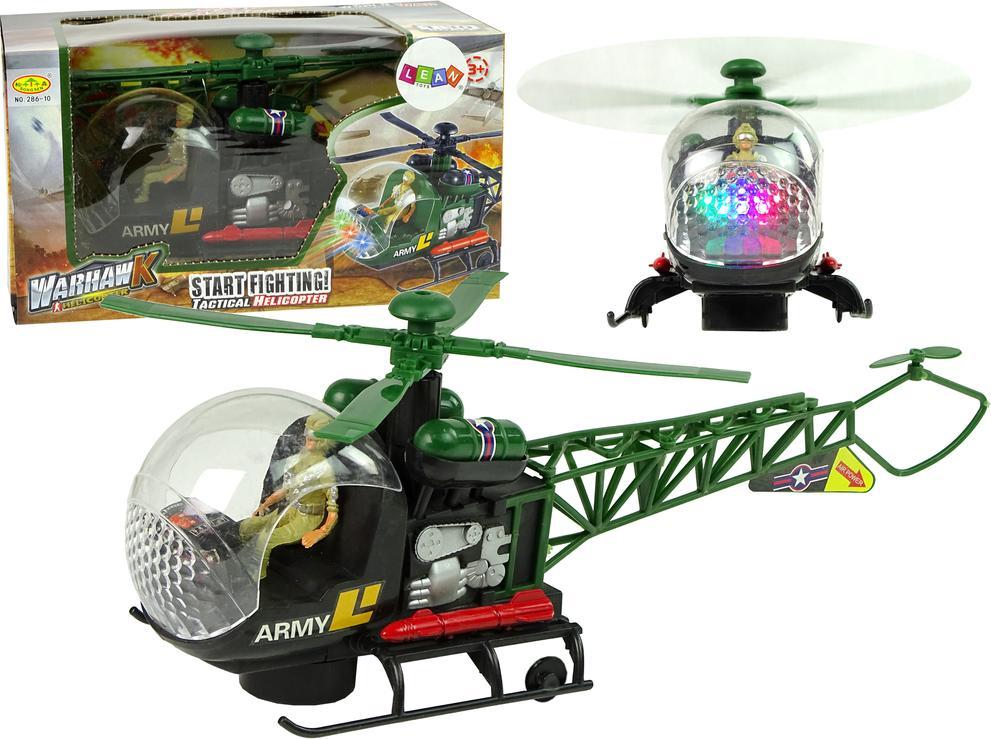 LeanToys Military Elicopter Light Effects Sun Rotating LEDs