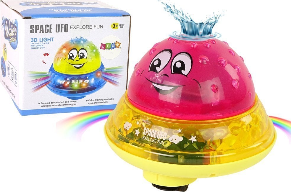 LeanToys Water Polo OZN LED-uri Happy Pink Music
