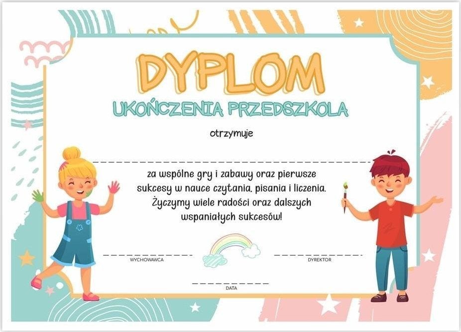 LearnHow Diploma de absolvire a grădiniței A4 - Copii 30 buc