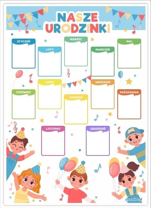 Agende si calendare - LearnHow Calendar de naștere - Copii