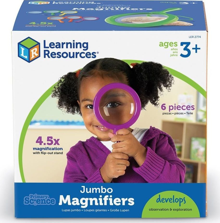 Learning Resources Lupa mare 4,5x Set de 6