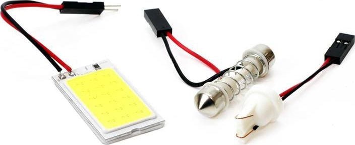 Led clasic T10 W5W C5W 1xCOB-18 12V placa luminoasa